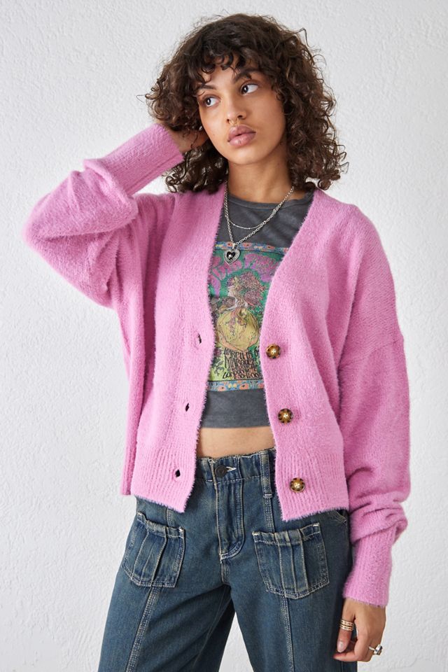 Cardigan in Maglia Fuzzy Thea UO #4