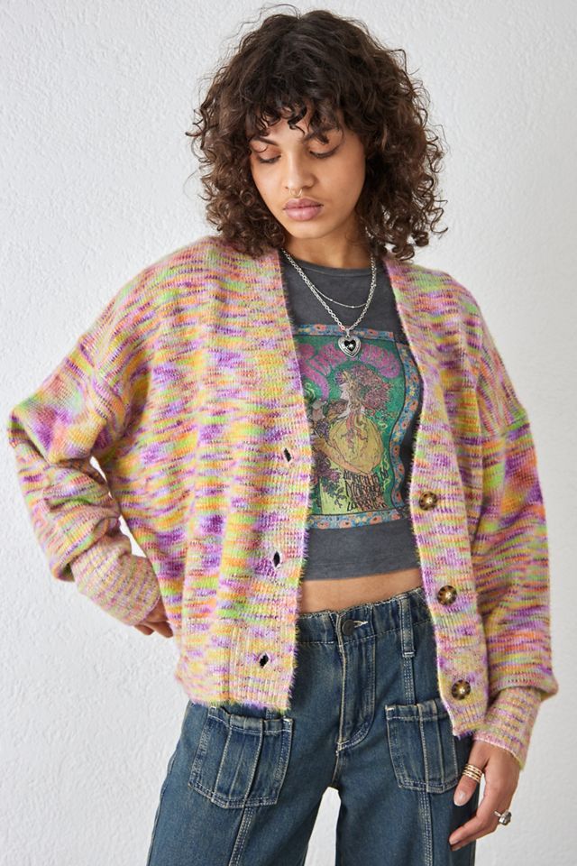 UO Thea Fuzzy Knit Cardigan  #4