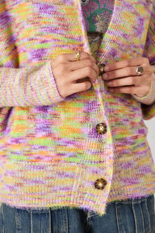 UO Thea Fuzzy Knit Cardigan  #6