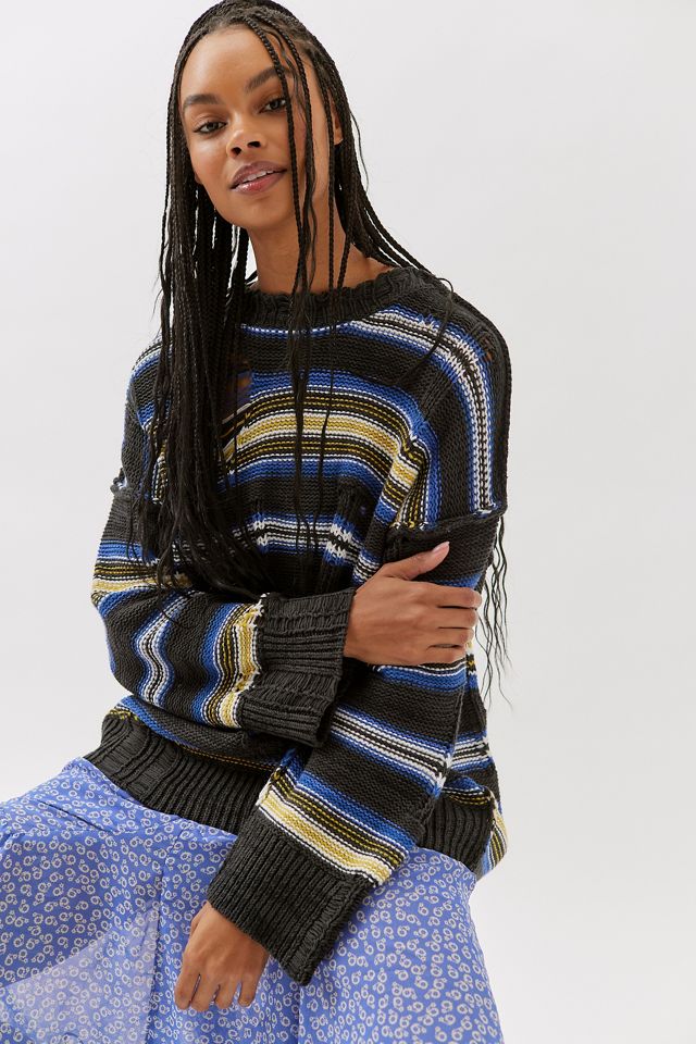 UO Grunge Stripe Laddered Maglia Jumper #2