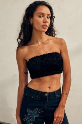 UO Confetti Knitted Tube Top - Black M at Urban Outfitters