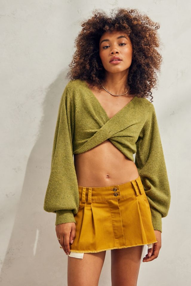 Twist front crop on sale jumper