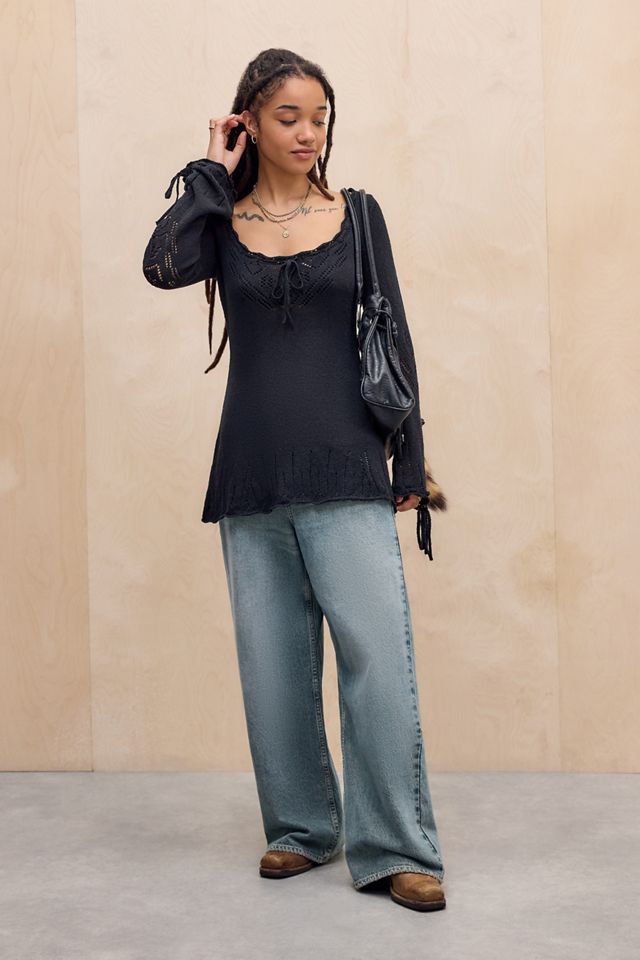 Kimchi Blue Catherine Pointelle Knit Top #2