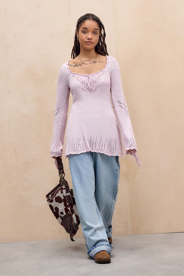 Kimchi Blue Catherine Pointelle Knit Top #1
