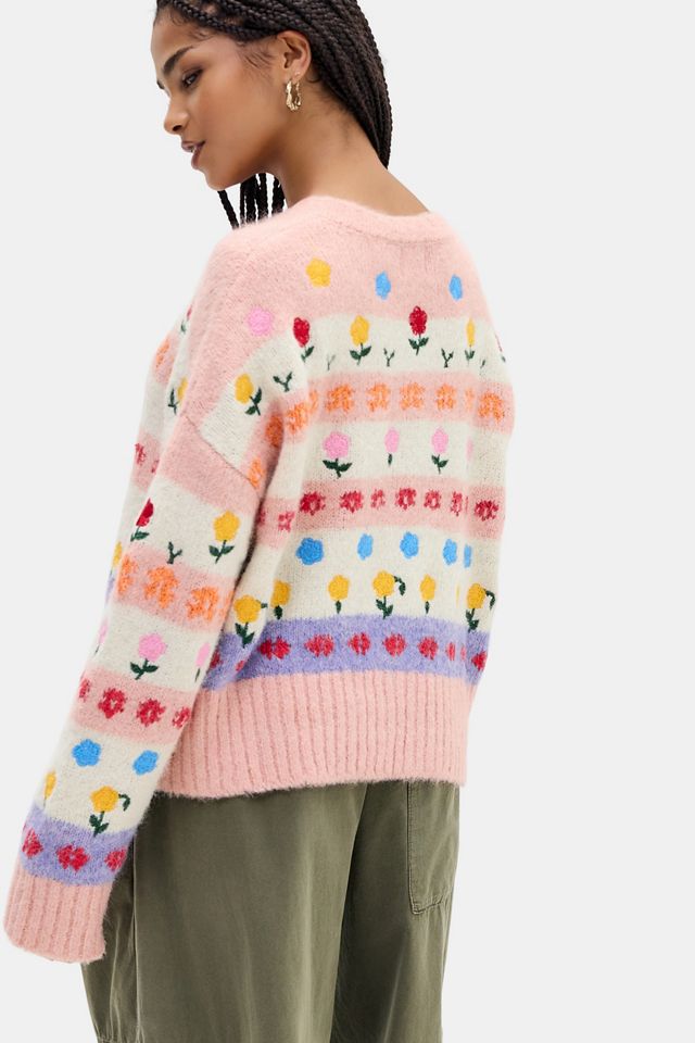 UO Becca Floral Embroidered Cardigan #3