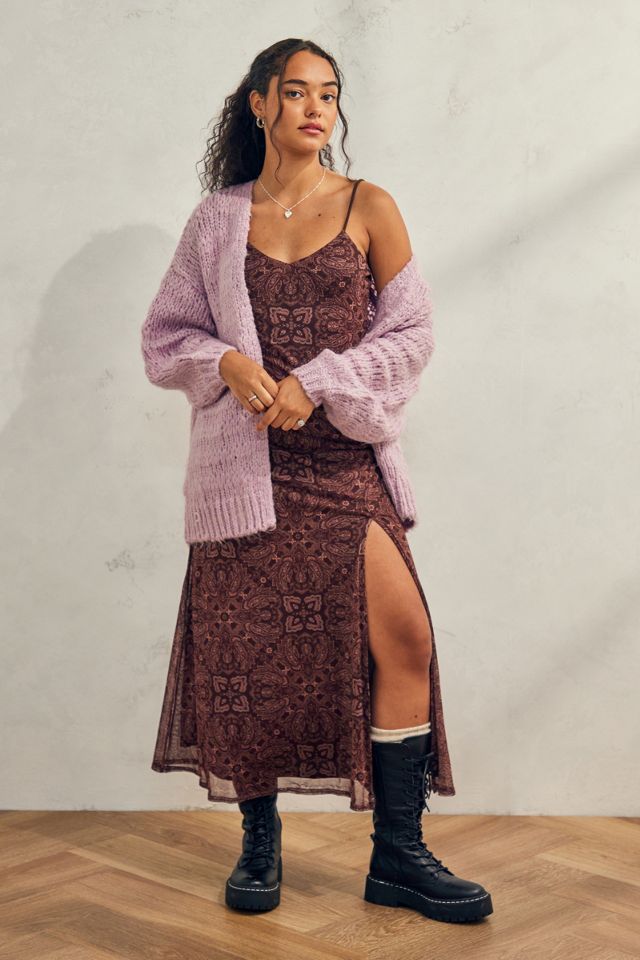 Cardigan UO in Maglia Grossa con Maniche a Palloncino #1