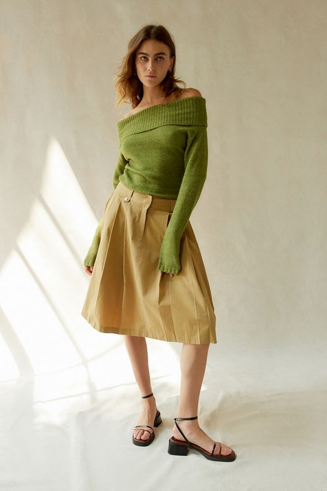 Silence + Noise Claudia Knitted Bardot Top #1
