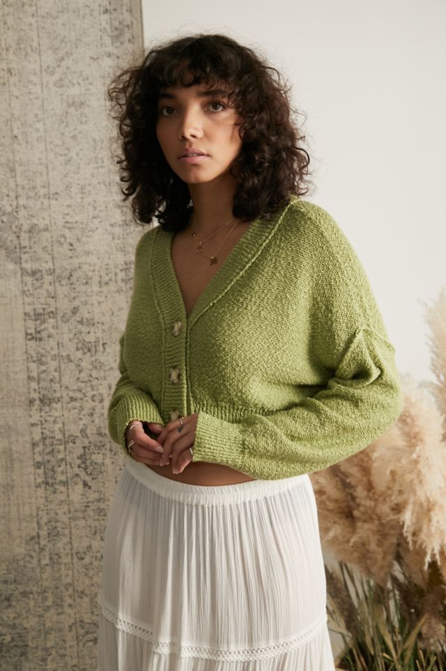 Urban outfitters 2025 green cardigan