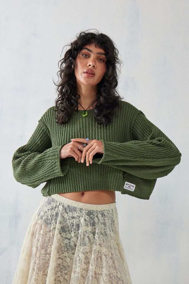 BDG Kokos Gerippter Strick Kurzer Pullover #2