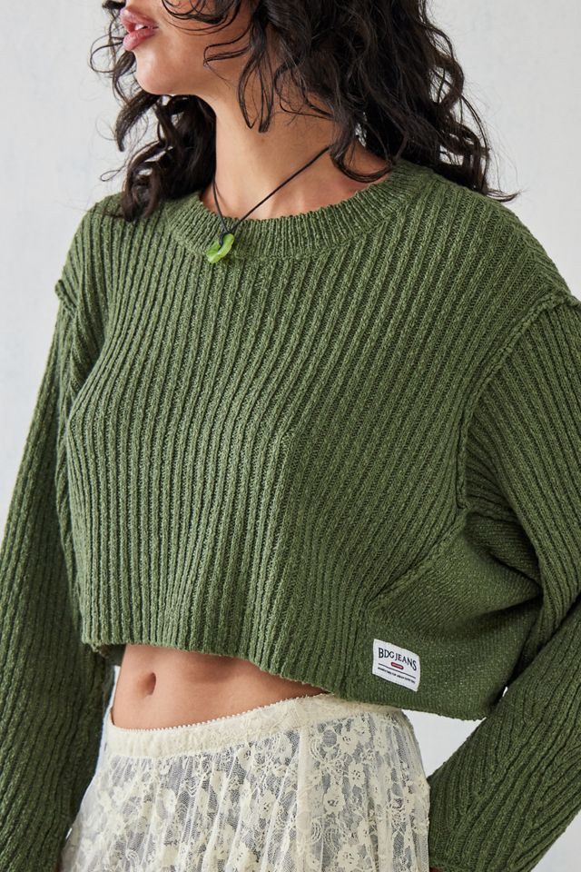 BDG Kokos Gerippter Strick Kurzer Pullover #3