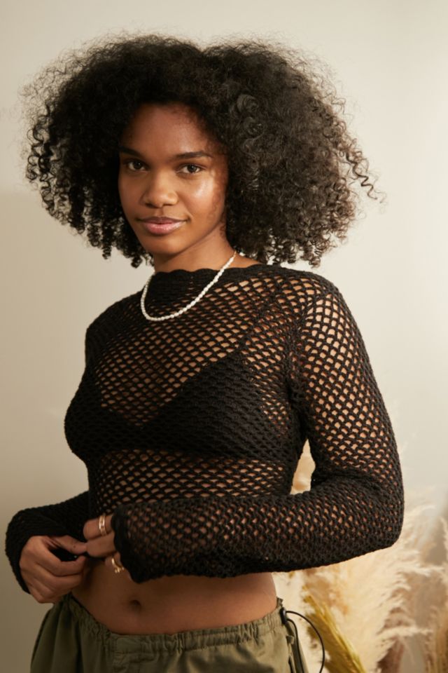 UO Hand-Crocheted Tie-Front Top  #3