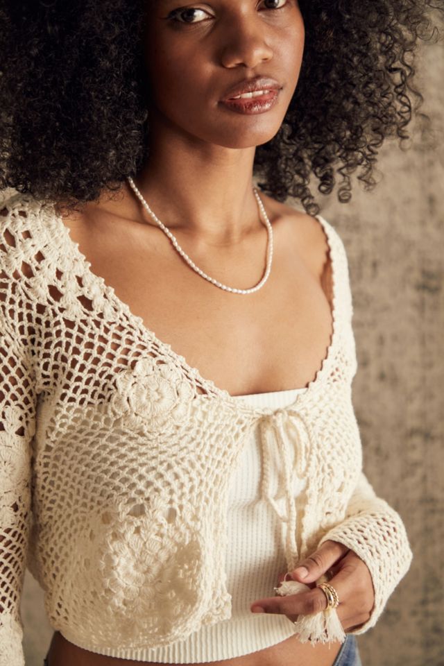 Urban outfitters white store cardigan