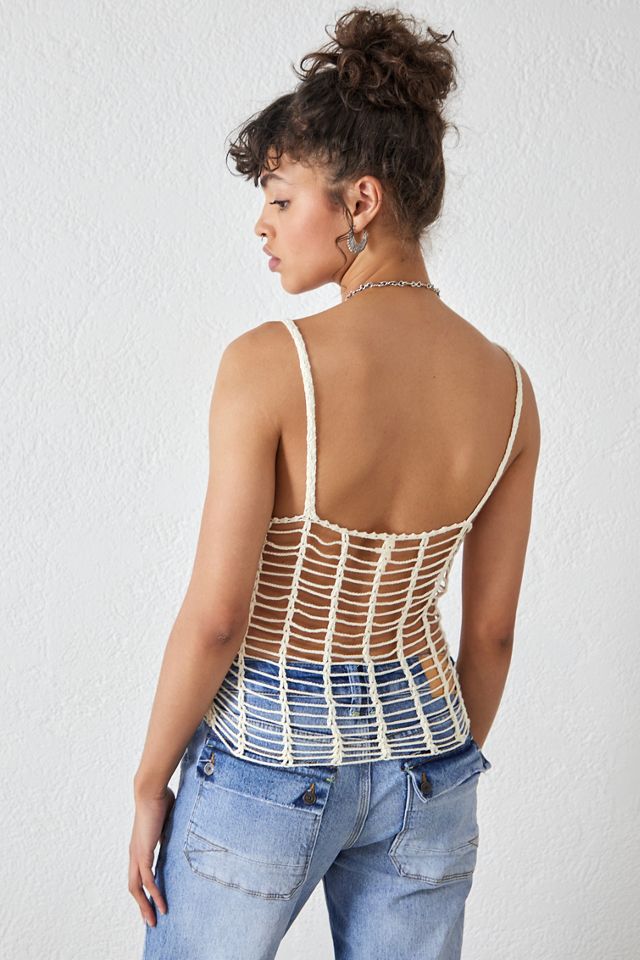 Débardeur en maille à échelle UO Paris #3