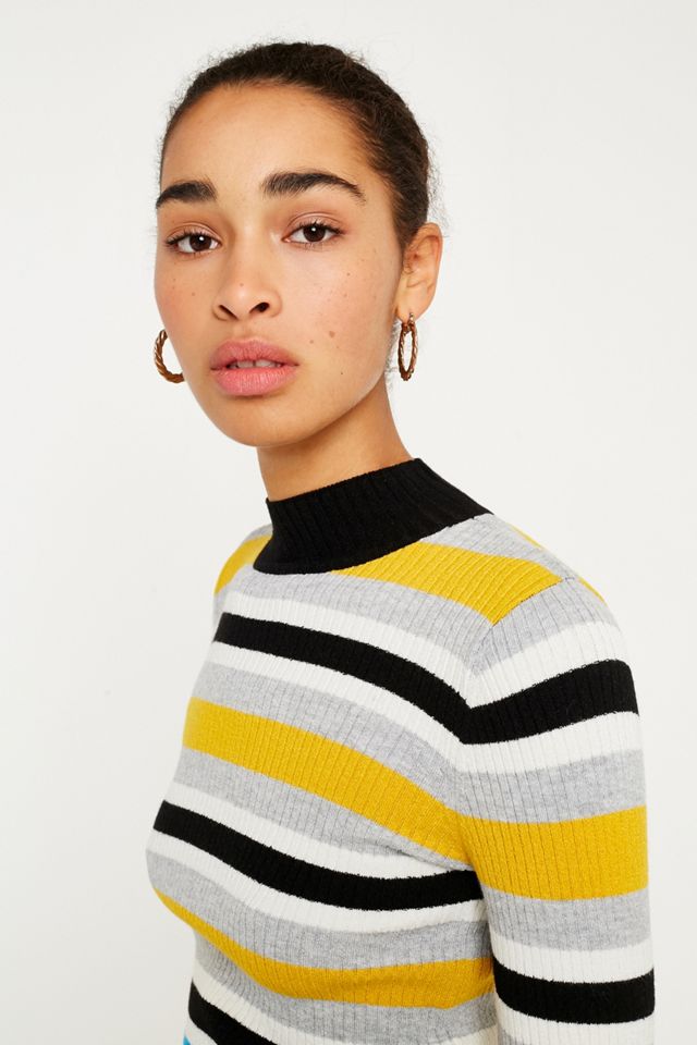 UO Multi Stripe Funnel Neck Jumper #4