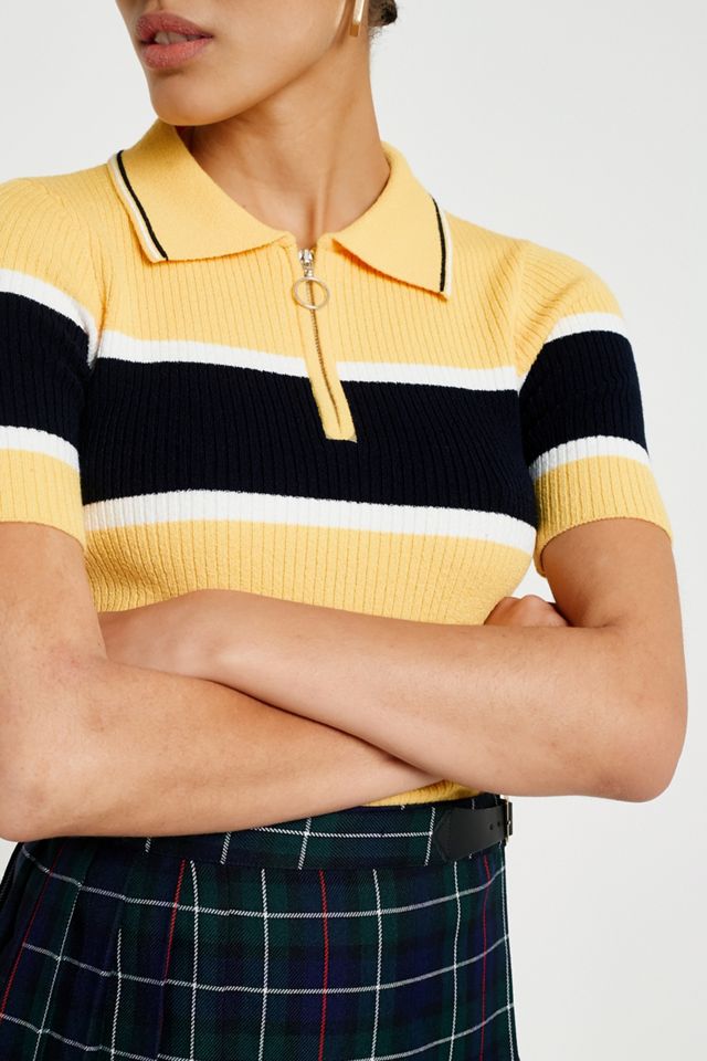 UO Rayed Zip-Up Jumper #2