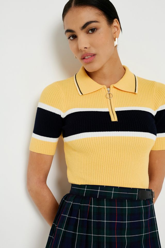 UO Rayed Zip-Up Jumper #5