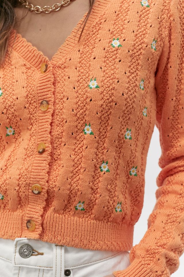 Urban outfitters orange top cardigan