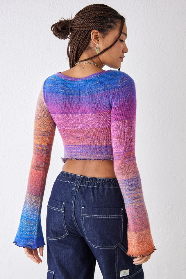 UO Space-Dye Knit Seamed Top #3