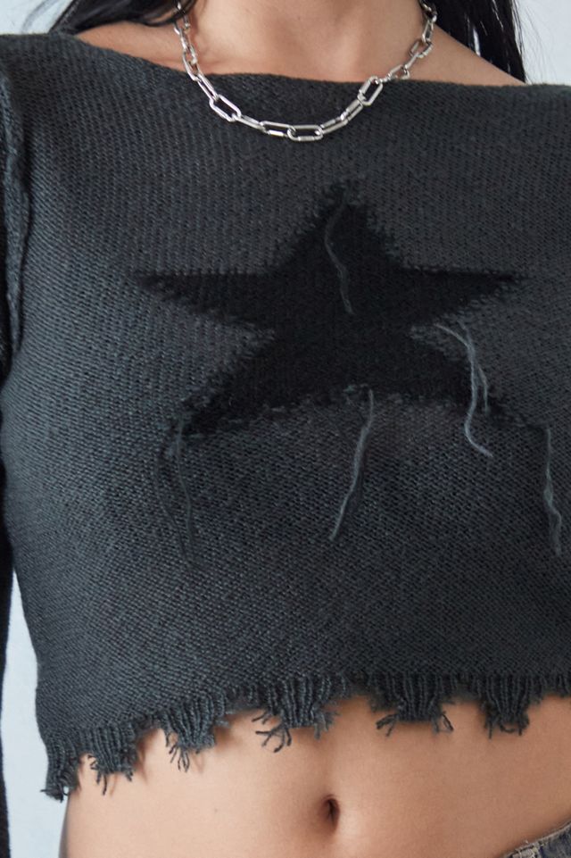 UO Solid Star Knitted Crop Top #2