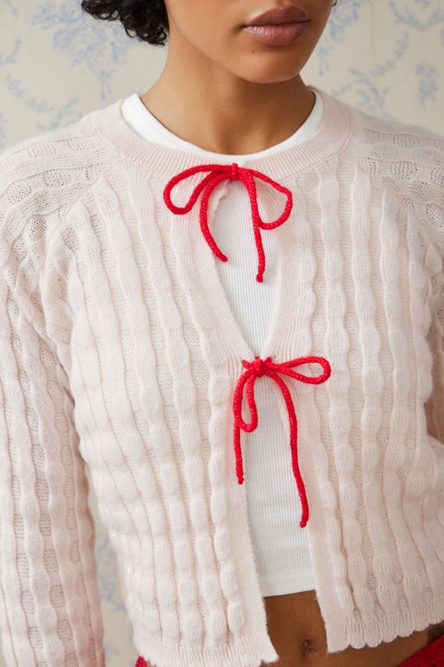 Kimchi Blue Tie-Up Knit Cardigan #1