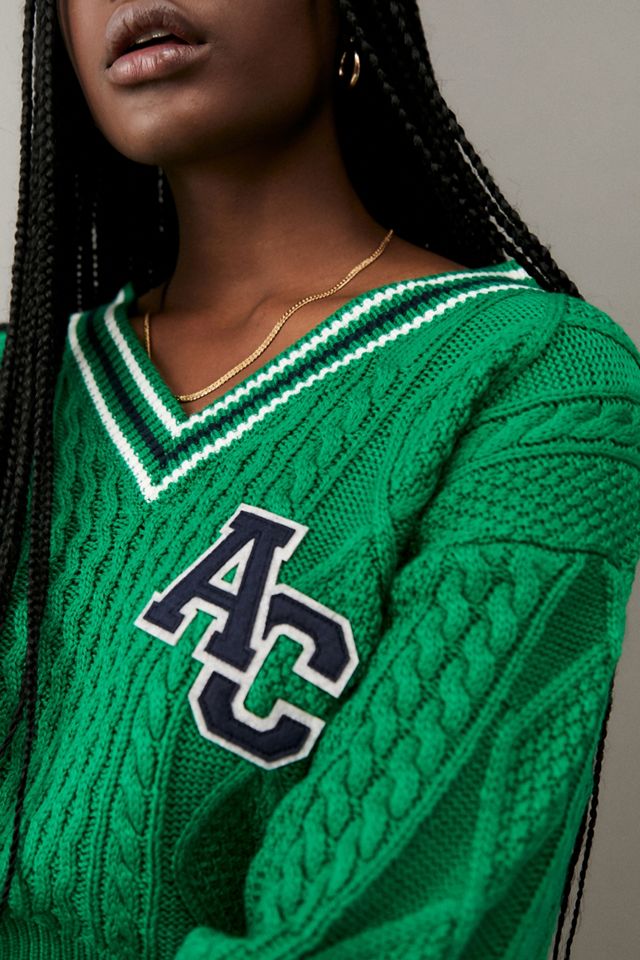 UO Cable Knit V-Neck Jumper #1