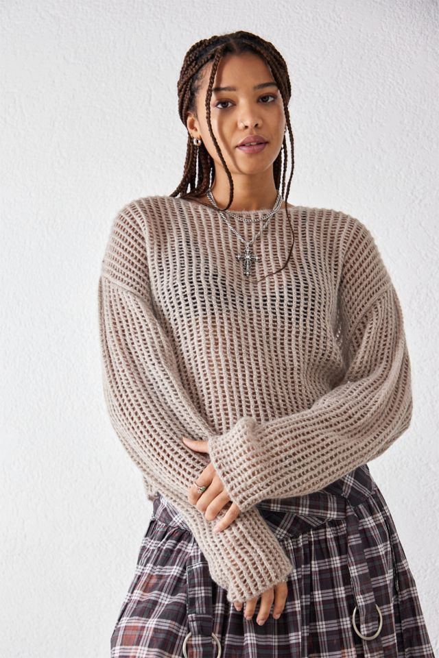 Sheer knit outlet jumper