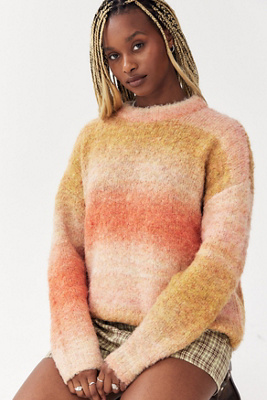 Pull en tricot bouclé à teinture spatiale en taille: XS - BDG - Modalova