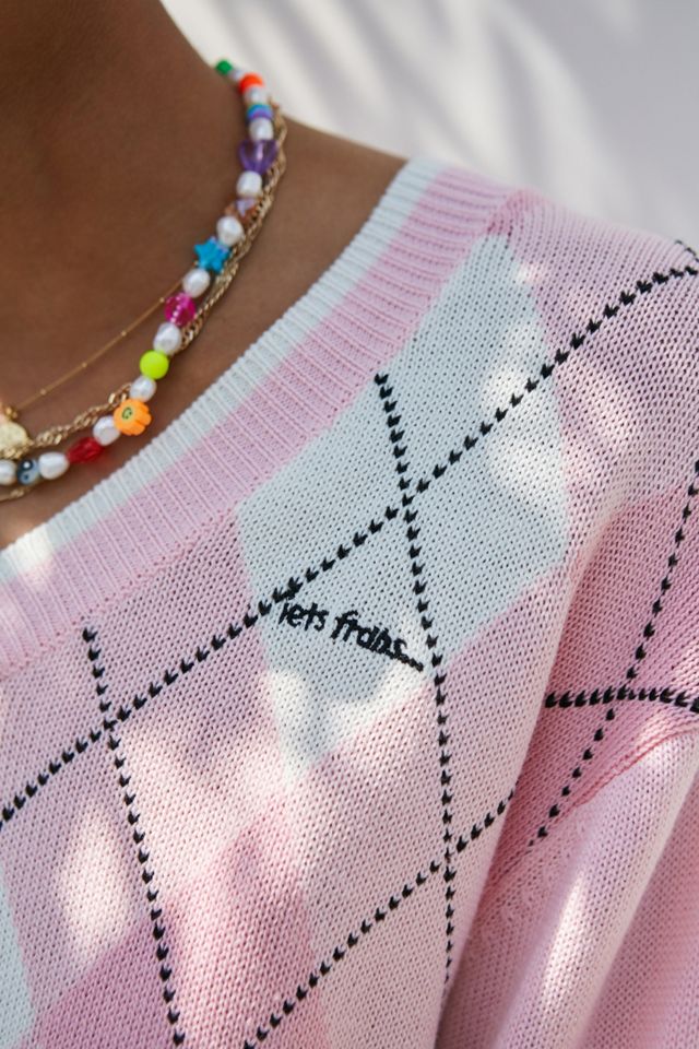 iets frans... Argyle Knit Boyfriend Jumper #2
