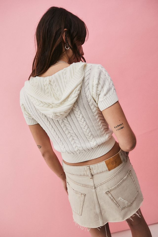 BDG Cable Knit Zip-Through Hoodie #3