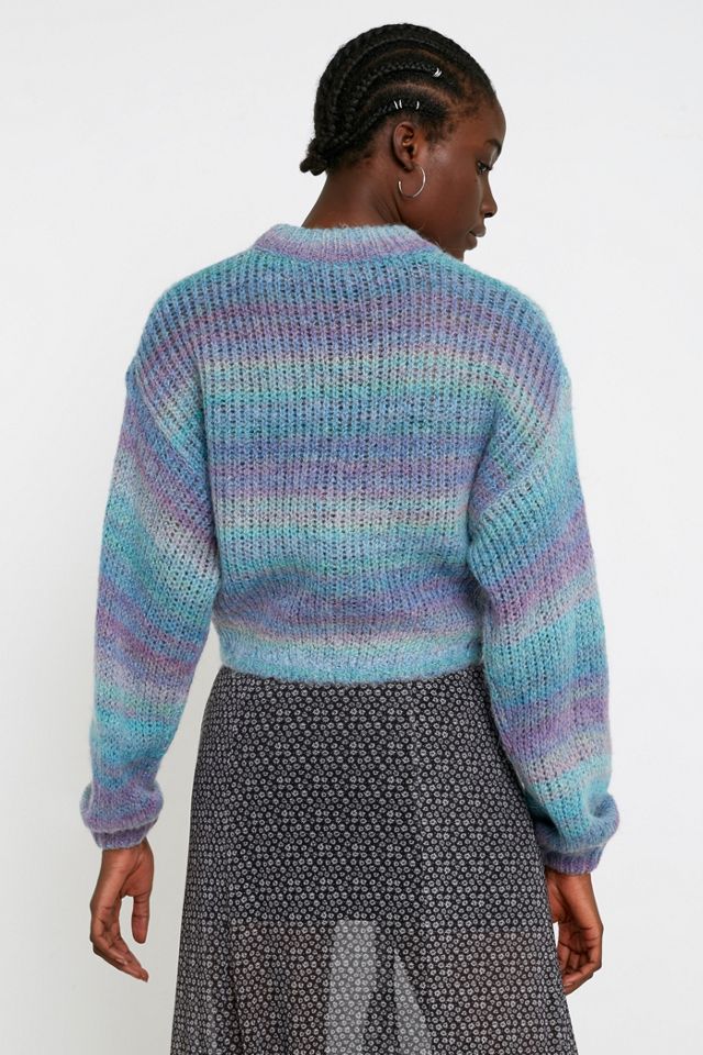 UO Ombre Spacedye Balloon Sleeve Blue Jumper #1
