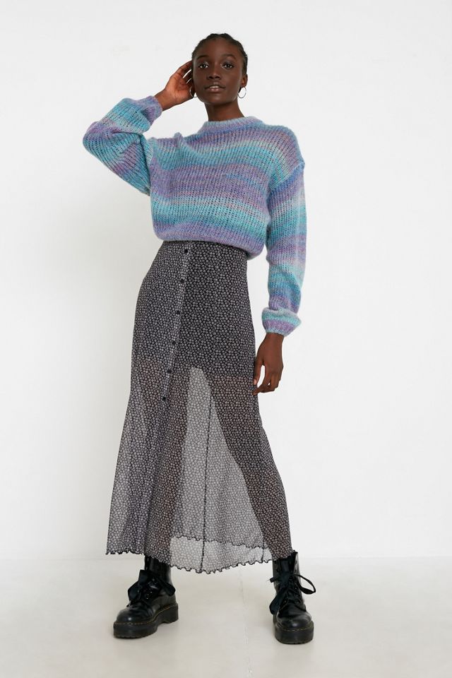 UO Ombre Spacedye Balloon Sleeve Blue Jumper #3