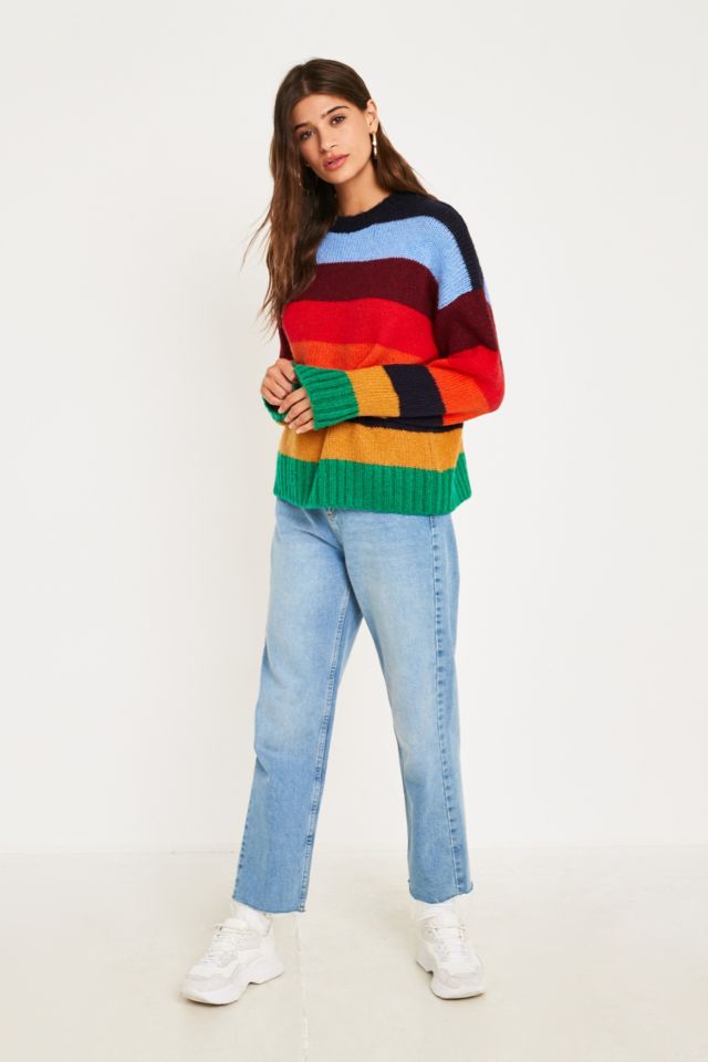 Rainbow striped sweater urban outfitters store