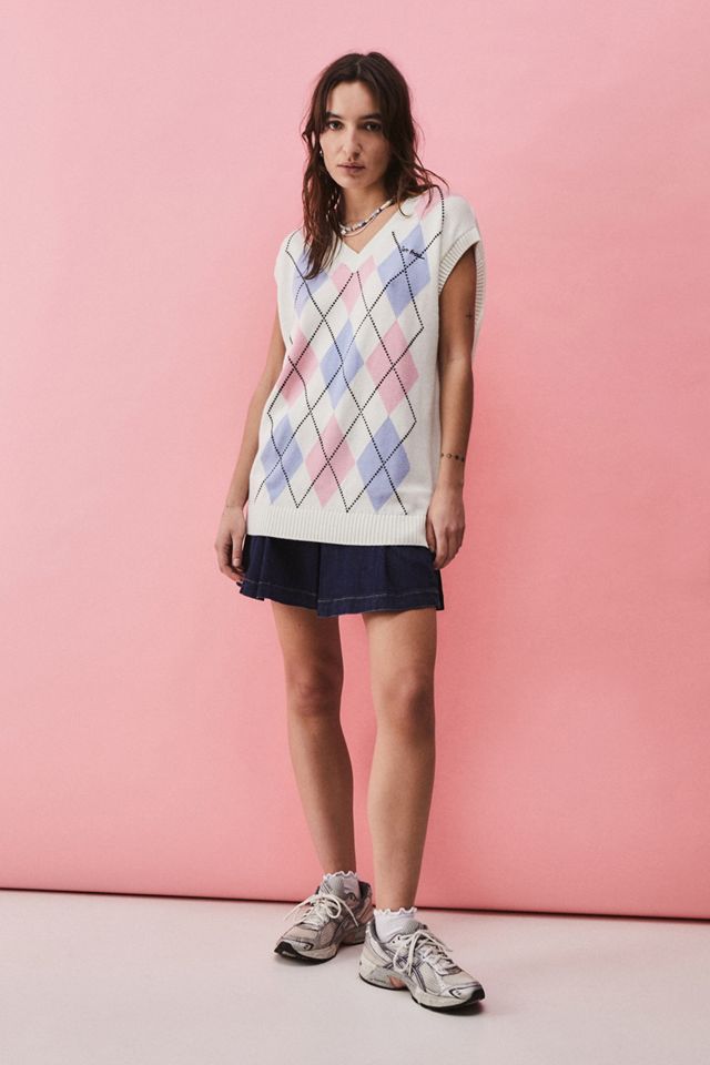 iets frans... Argyle Boyfriend Tank Top #3