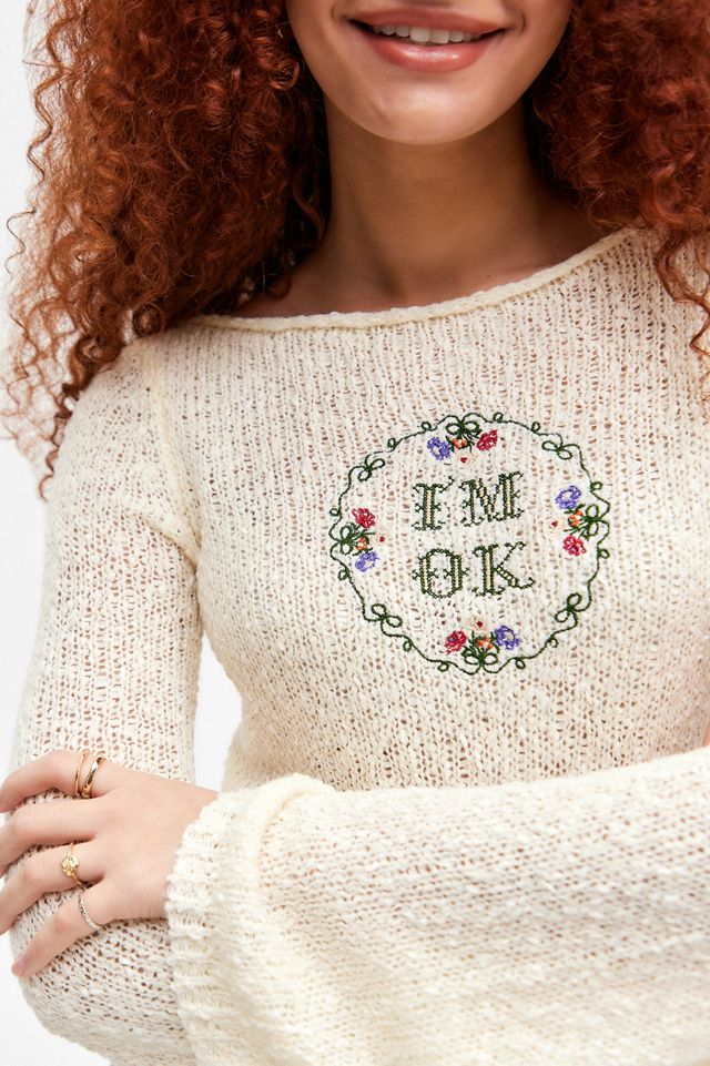 Top de Manga Larga Slub UO Estoy Bien #1