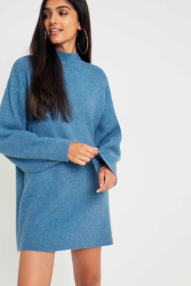 BDG Balloon Sleeve Funnel Neck Jumper Dress Urban Outfitters UK