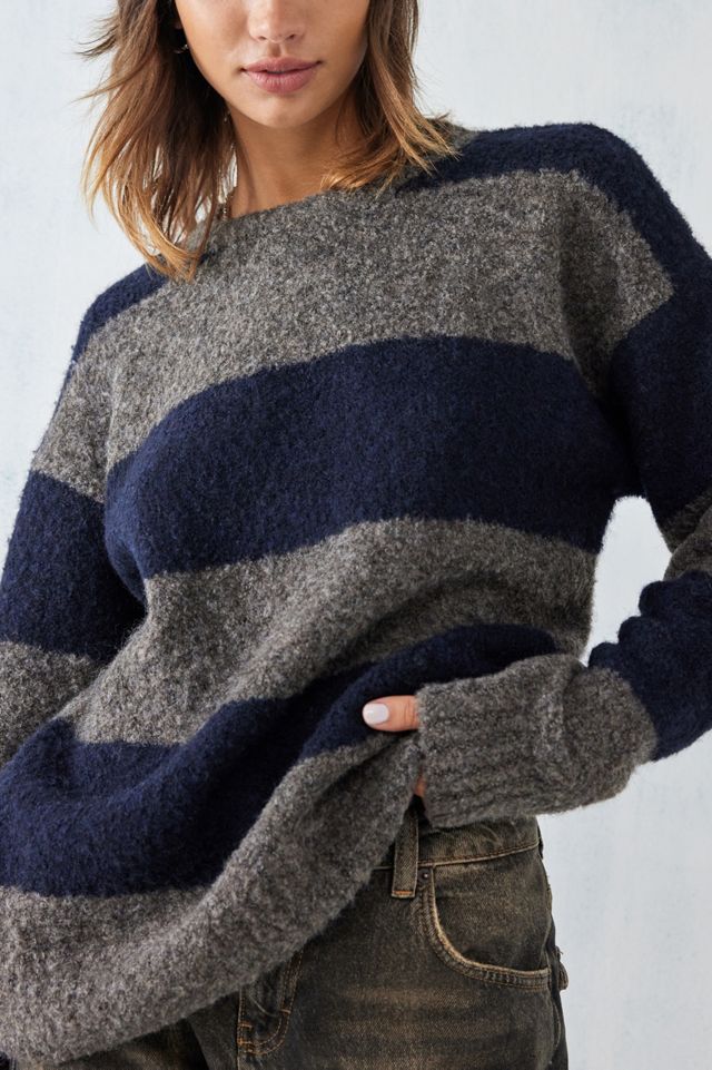 BDG Wide Stripe Boucle Knit Jumper | Urban Outfitters UK