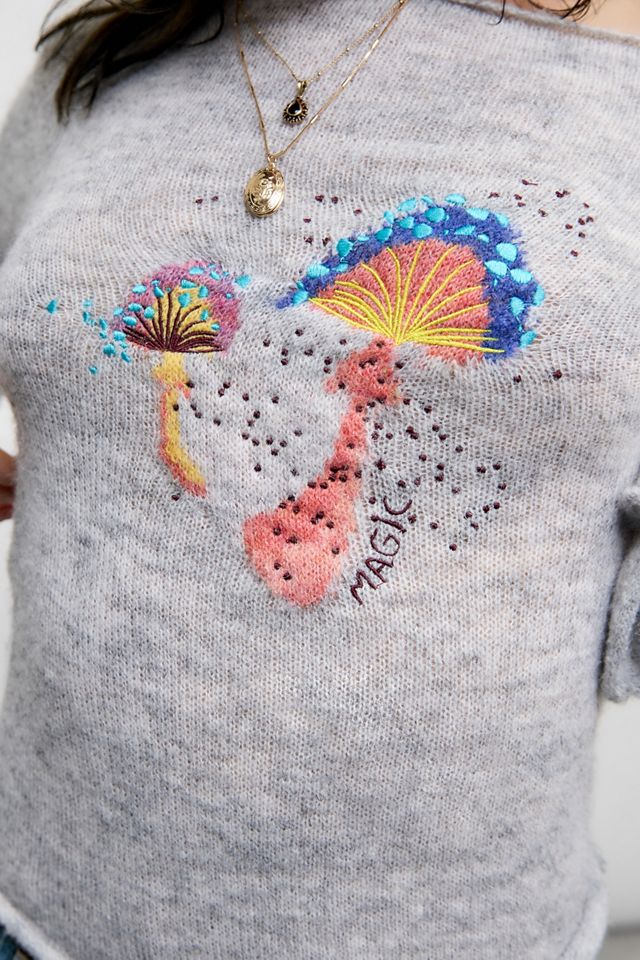 Pull à slogan champignon UO #2