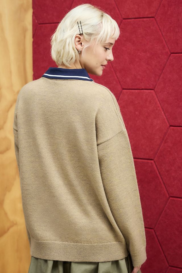 iets frans... Grandad V-Neck Cardigan #3