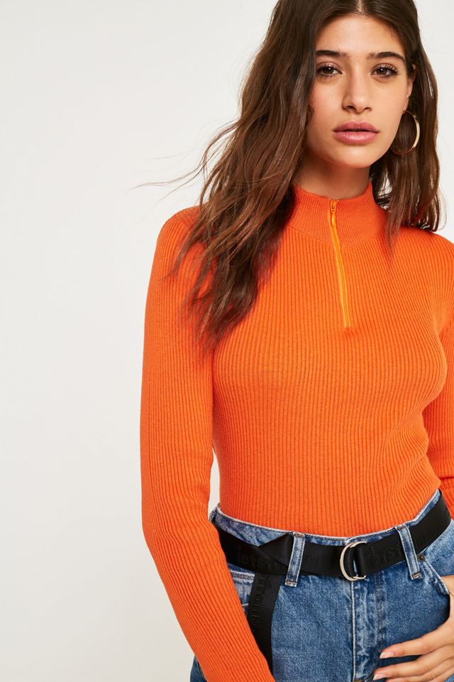 UO - Pull côtelé à col cheminée zippé  #2