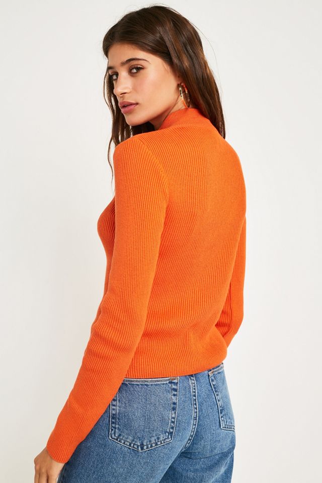 UO - Pull côtelé à col cheminée zippé  #3