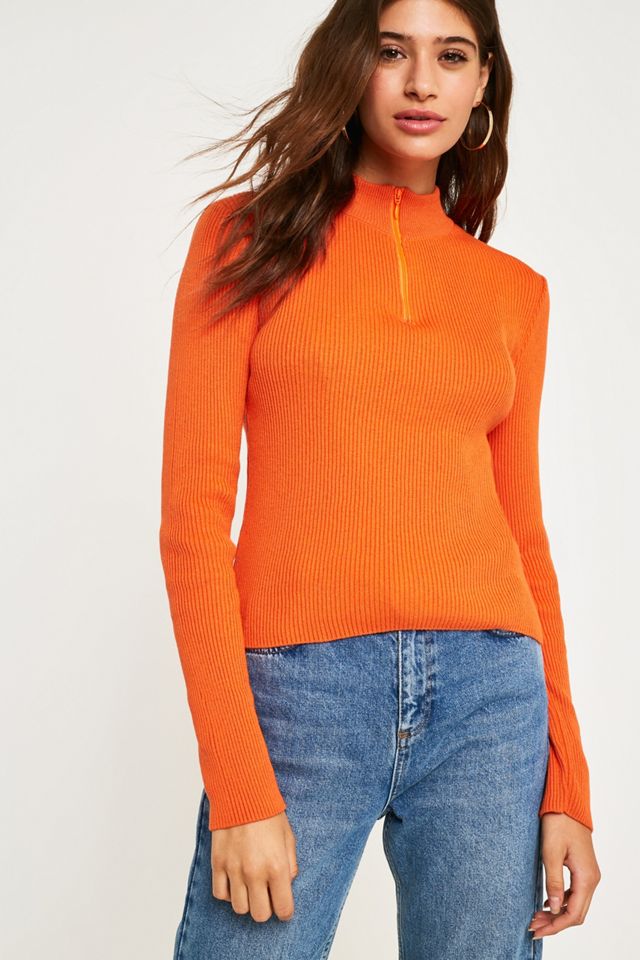 UO - Pull côtelé à col cheminée zippé  #4