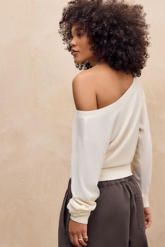 UO Cameryn Off-Shoulder Batwing Knit Jumper #3