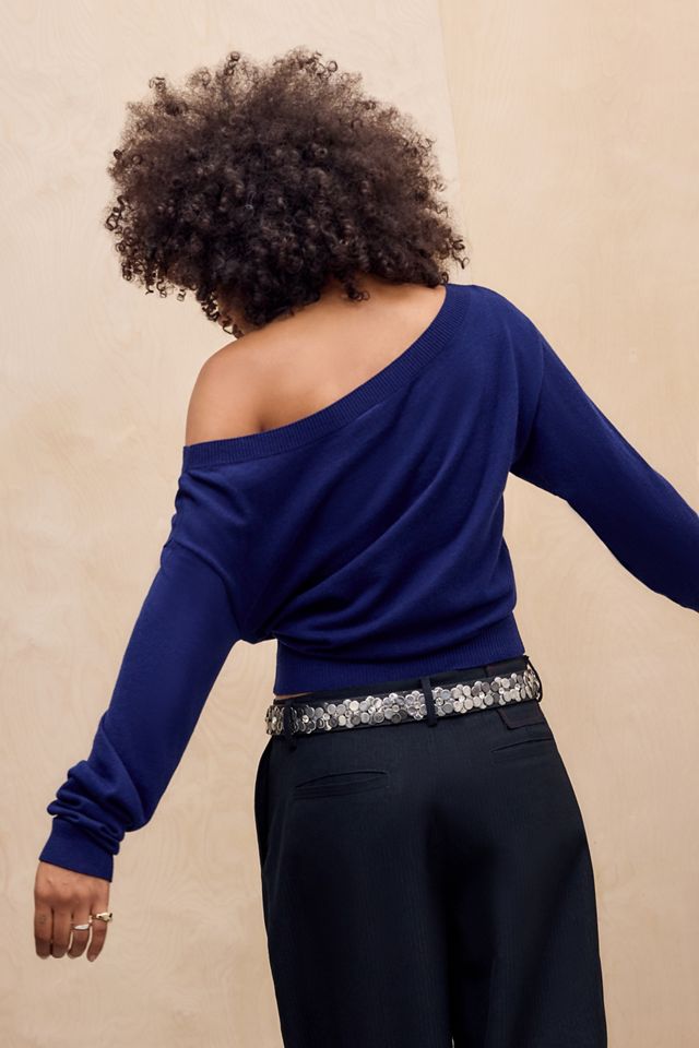 UO Cameryn Off-Shoulder Batwing Knit Jumper #3