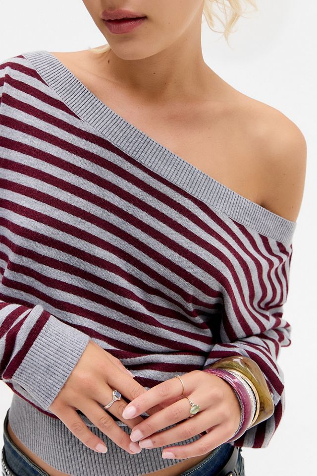 UO Cameryn Maglione Lavorato a Maglia con Maniche a Pipistrello e Spalle Scoperte #1