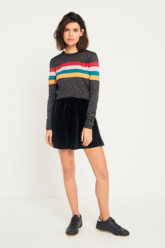 Urban Outfitters Sparkle Rainbow Striped Jumper #1