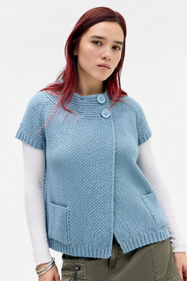 Cappotto Doppiopetto UO di Urban Outfitters in Denim colorato