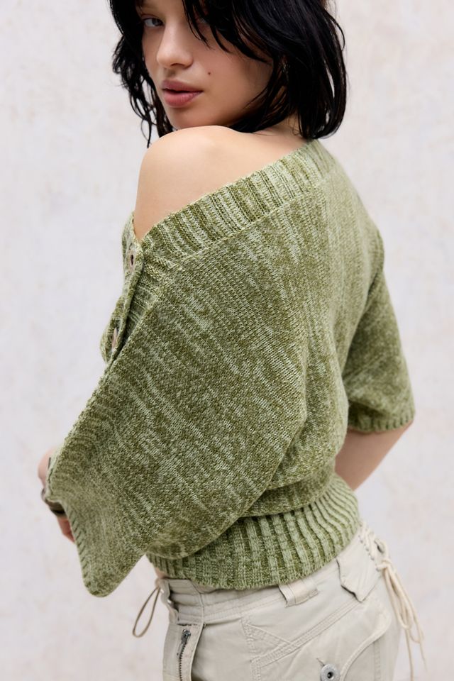 BDG Upside Down Button Batwing Jumper #5