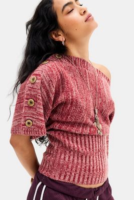 BDG Upside Down Button Batwing Jumper