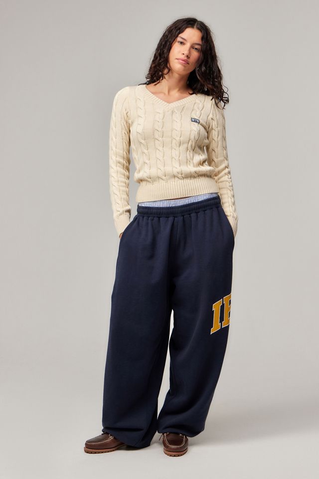 iets frans... V-Neck Cable Knit Jumper #2
