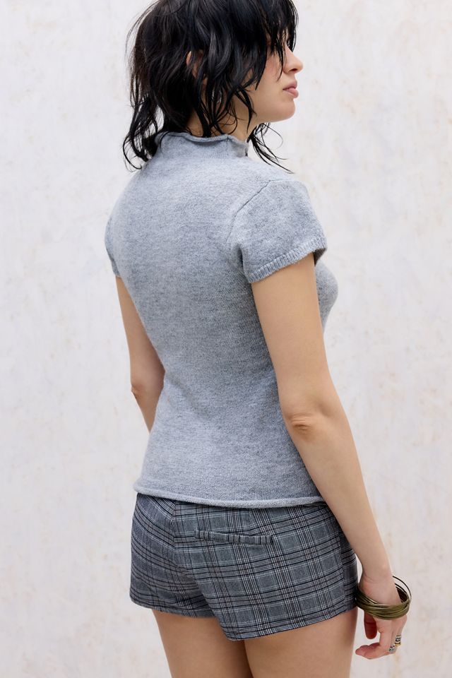 Cardigan UO à manches courtes col entonnoir #3
